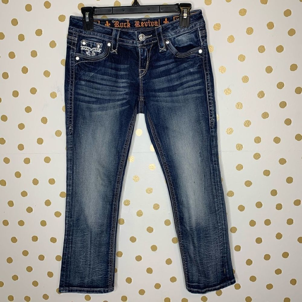 Rock Revival Sora Easy Capri Embellished Jeans 25